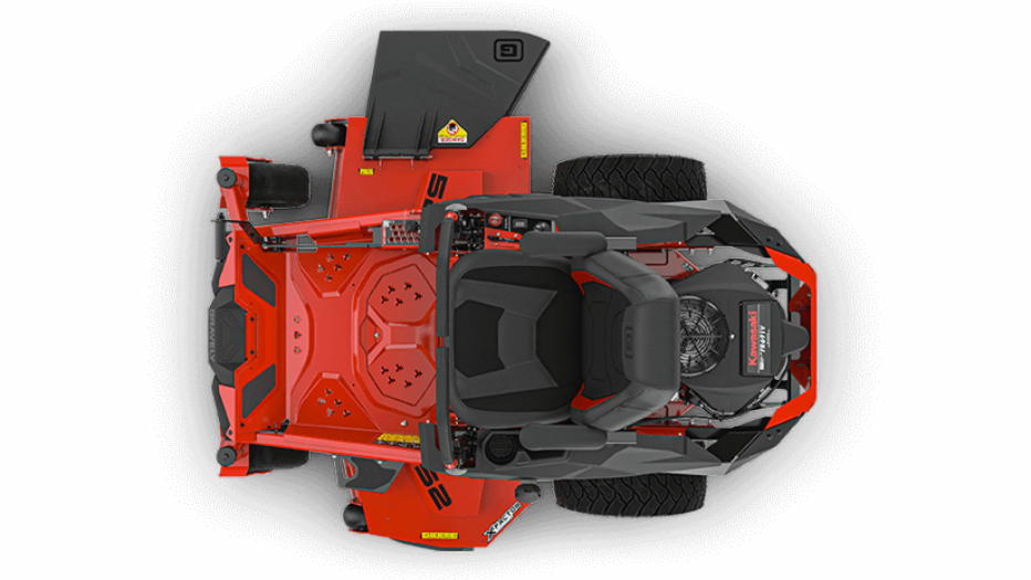 Aerial view of Gravely Zero-Turn mower