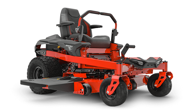 Franick Outdoor Power Equipment Specialists show a Gravely ZTX52 zero-turn lawn mower on a clear background