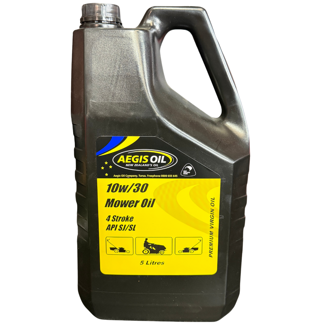 Aegis 5Litre Oil mower oil container on a white background