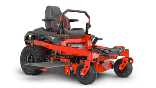 A red and black Gravely ZTX 42 zero-turn residential lawnmower with hydrogear transaxles.