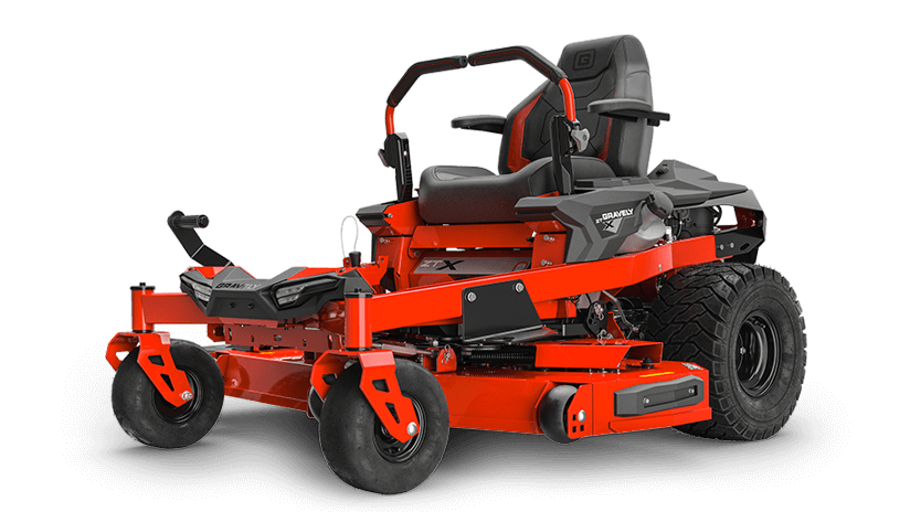 Side view of Gravely Zero-Turn showing foot step 