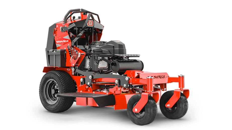 Red stand-on Gravely Z Stance 32 mower.