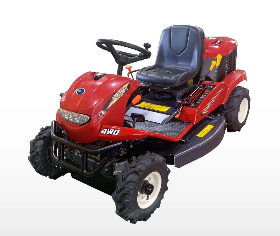 Atex AR950FA 4WD ride on mower on white background