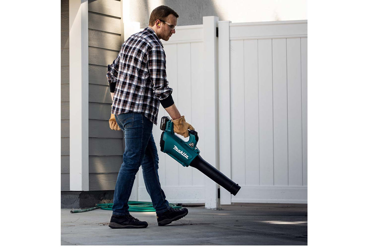 BUB184 Makita blower, 18V LXT in use. 