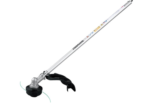 String trimmer with a white handle on a white background