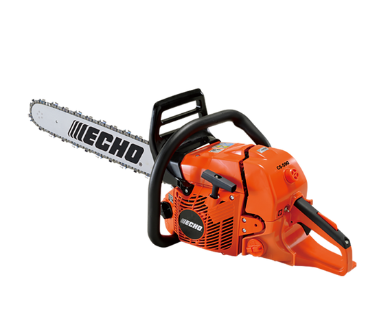 Echo chainsaw CS-590 orange and black saw on a white background