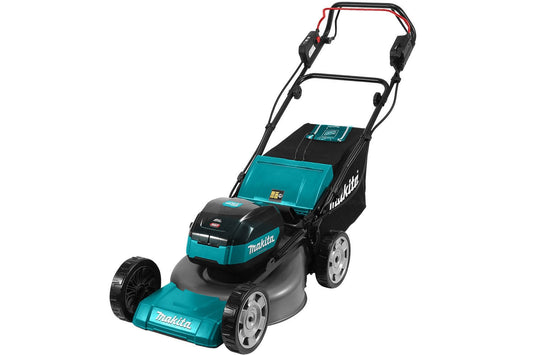 Makita lawn mower on a white background